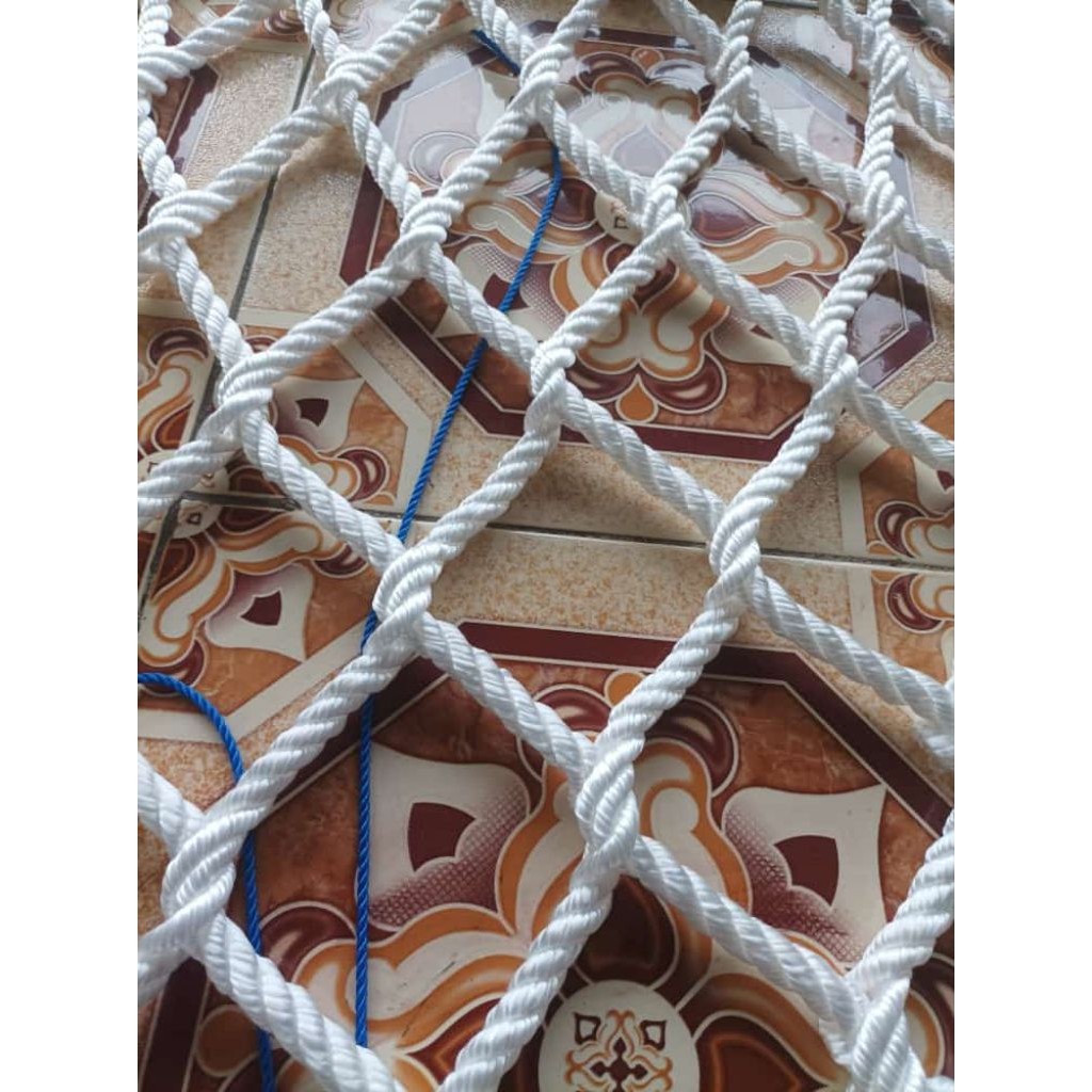 jaring tambang nilon 14mm..untuk jaring safety net,jaring pengaman,jaring outbound,jaring hamook-lub