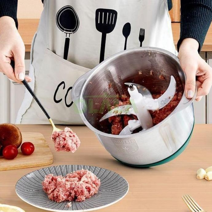 

Blender Chopper Siap Pakai Penggiling Daging Portabel Tuumyy Kapasitas 2L Stainless Anti Karat Oll-6256A / 6256B Berkualitas