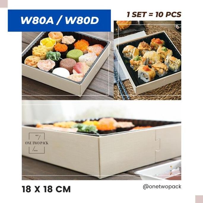 

(10pcs) Wooden Gift Box 18x18cm / Sushi Box 23x17cm Hampers Box