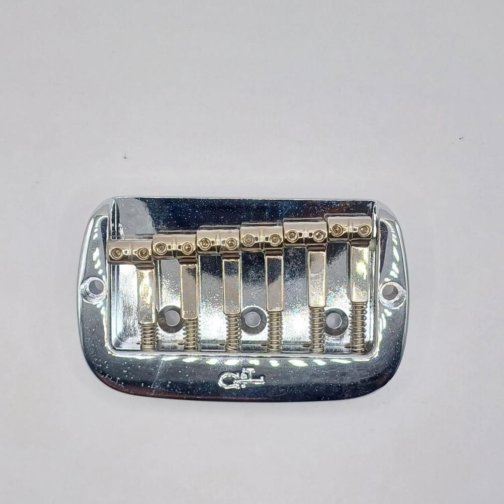 Bridge Gitar Guitar G&L GnL Saddle Lock 6 String Chrome