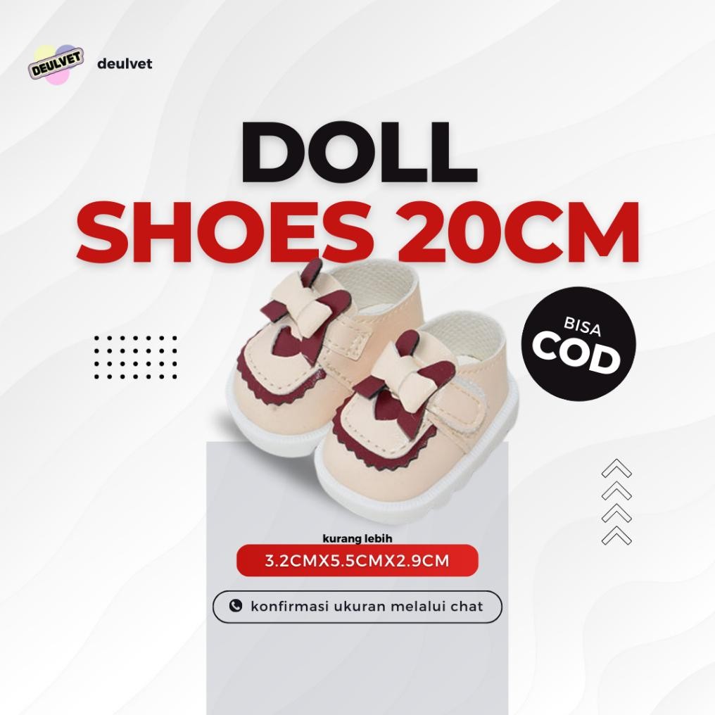 [Ready Stock Cek Deskripsi] Kpop Doll Shoes 20cm // Sepatu Baby Doll 20cm AST