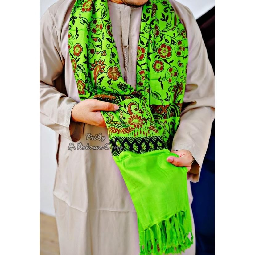 Sorban Anak Laki Laki Gus Iqdam Motif Kashmiri Batik Terompah Rayon Super Adem Surban Habib Bahar AS