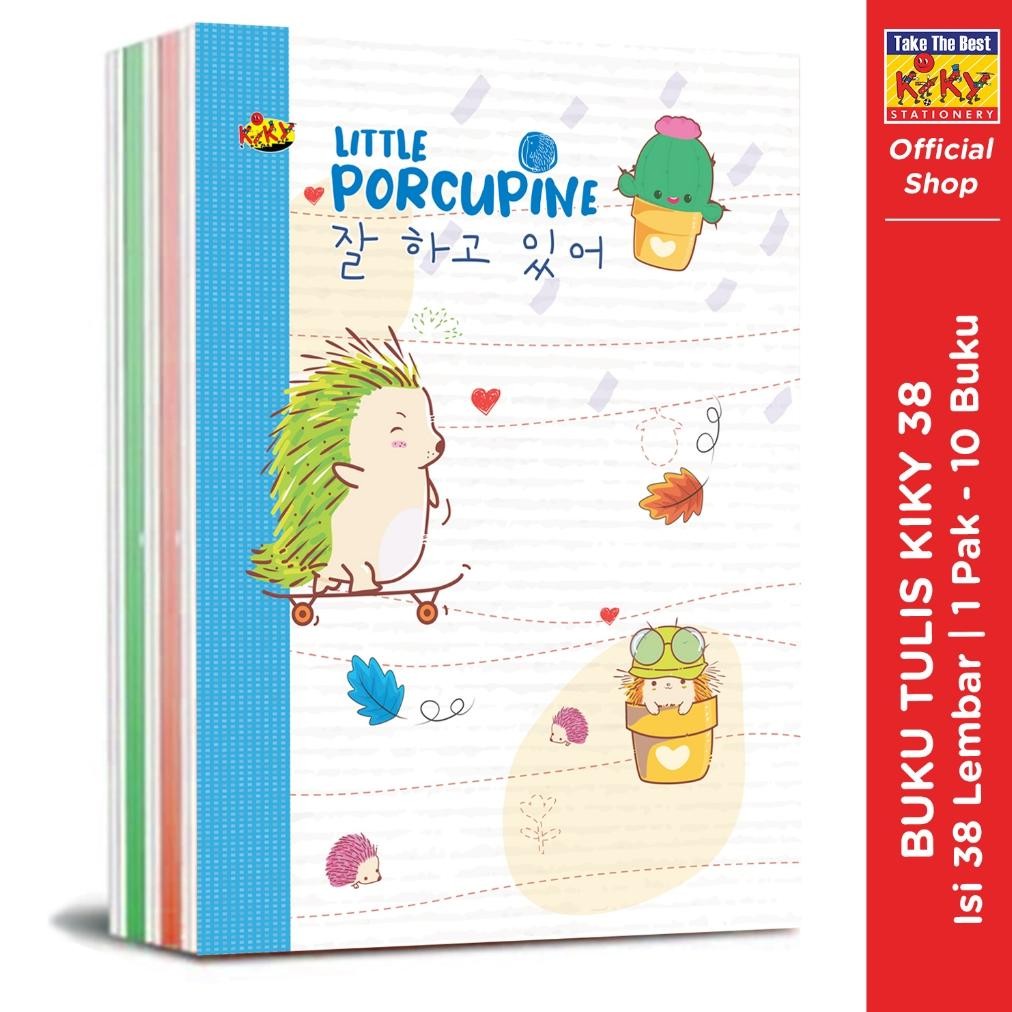 

KIKY Buku Tulis 38 Lembar - 1 Pak 10 Buku Gambar Garis Berwarna