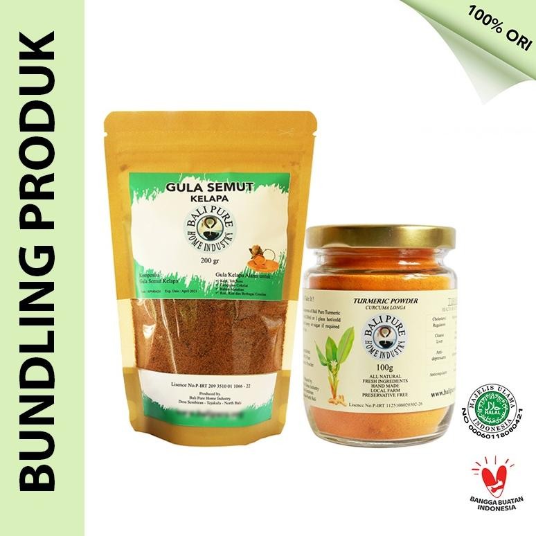 

Bali Pure Home Industri Bundling Gula semut kelapa 200g - Turmeric powder 100g