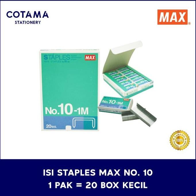

Isi Staples Max No. 10-1M1 pack isi 20 box