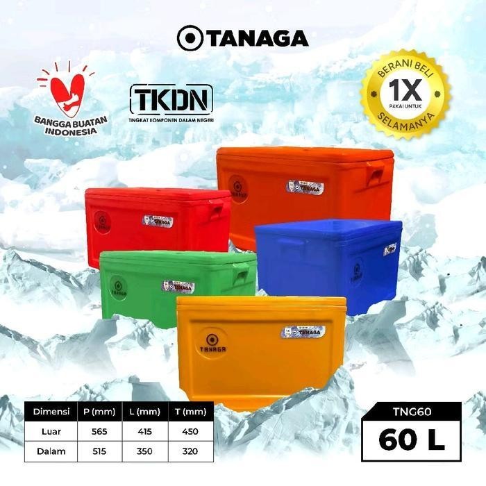 Coolbox Tanaga 60 Liter / Cooler Box / Box Es Batu Kristal Termos Ikan Segar Original Dan Terpercaya