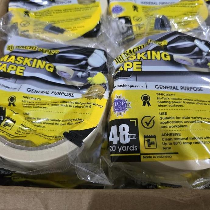 

Masking Tape/Lakban Kertas Nachi 2Inch 48Mm X 18Mtr (Min 1Dus =48Roll) Co