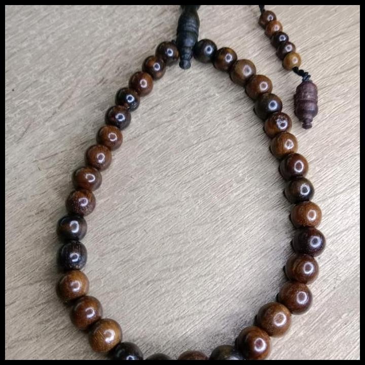 Terbaru Tasbih Gaharu Wangi Bulat 12Mm 33 Butir - Kayu Gaharu Asli Super - Hitam High Quality