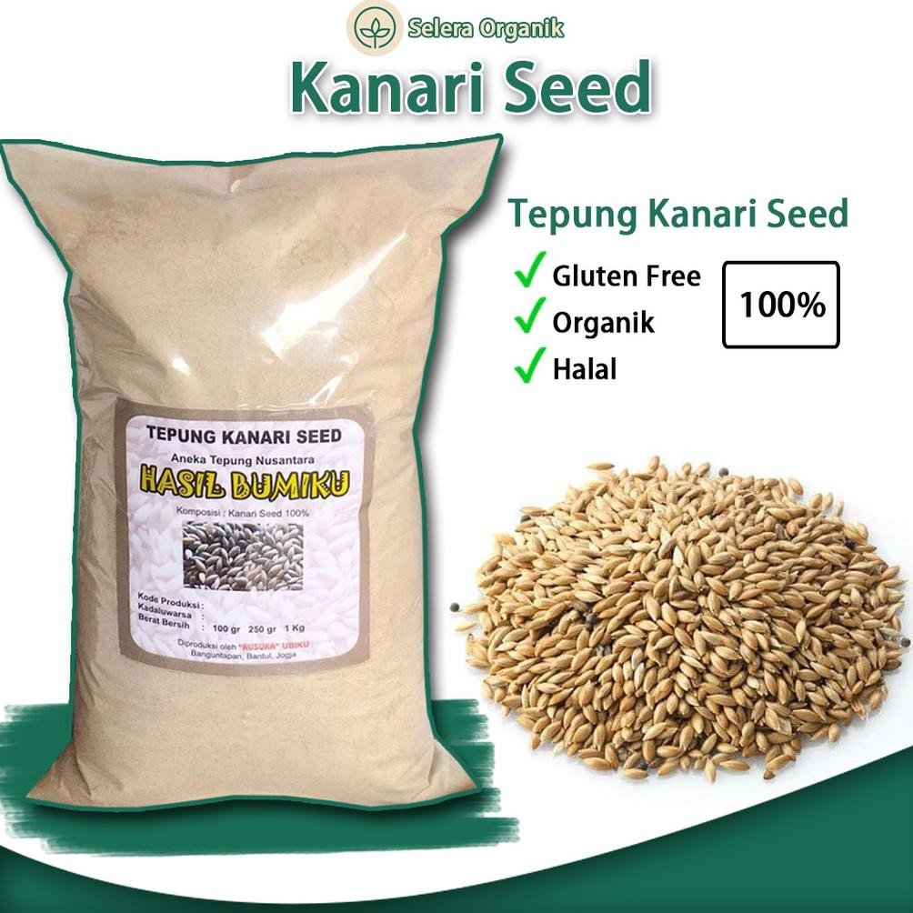 

Tepung Kanari Kenari Seed (1kg) Canary Seed Organik Gluten Free | Selera Organik Jogja