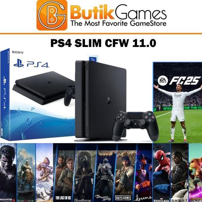 PS4 Slim HEN Playstation 4 Slim HEN CFW 1TB Full Game SS