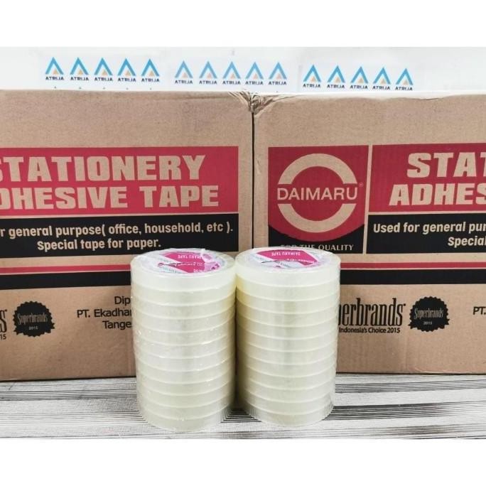 

1 Box Daimaru Tape Isolasi Selotip Bening 1/2 Inch / 12 Mm X 72 Yard Co