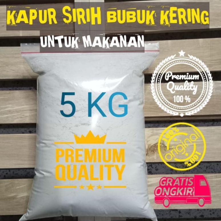 

( 5 Kg ) Kapur Sirih Food Grade Untuk Makanan / Kapur Sirih Gamping / Kapur RB10