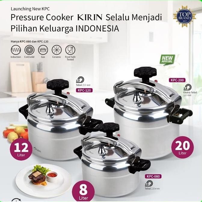 PANCI PRESTO KIRIN KPC SERIES PRESSURE COOKER/KIRIN Presto Kapasitas 4 liter - 12 Liter