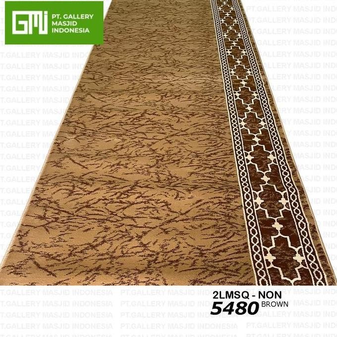 Karpet Mesjid Turki Meteran New Bluemosque Motif Warna Coklat / Karpet Mushola Tebal