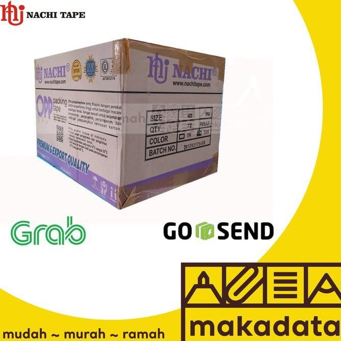

Opp Tape | Plakban | Lakban Nachi Coklat 2X100 Yard (1 Box) Co
