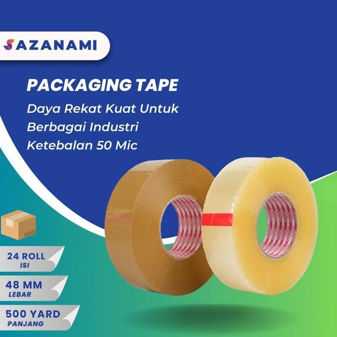 

1 Box Lakban Bening 2Inch X 500Y Sazanami Lakban Coklat Jumbo #Jne Jtr Co