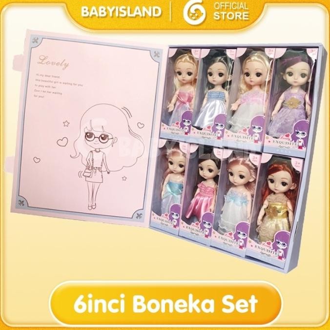 6inci Boneka Set Mainan Boneka Anak Perempuan Putri Koleksi Mainan Anak Perempuan Ulang Tahun Hadiah