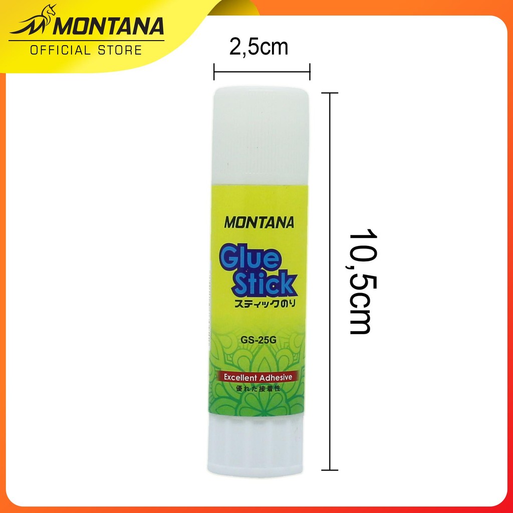 

MONTANA GLUE STICK LEM BATANG 25G 24 PCS EXCELLENT ADHESIVE PEREKAT SERBAGUNA GS-25/BOX