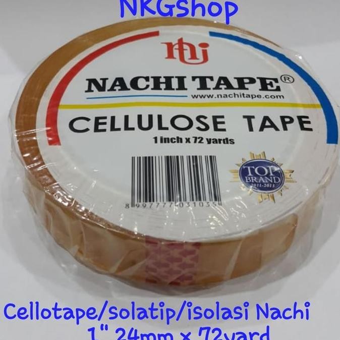 

Cellotape/Solatip/Isolasi Nachi 1" 24Mmx72Yard(Min 1Dus=12Klg=72Roll) Co