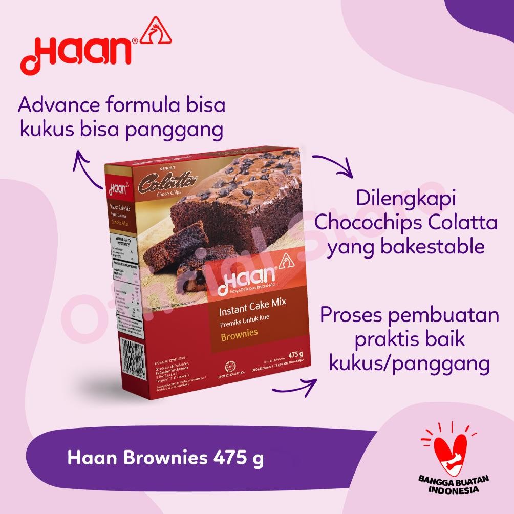 

HAAN BROWNIES BOX 475gr - BAKING PREMIX FLOUR