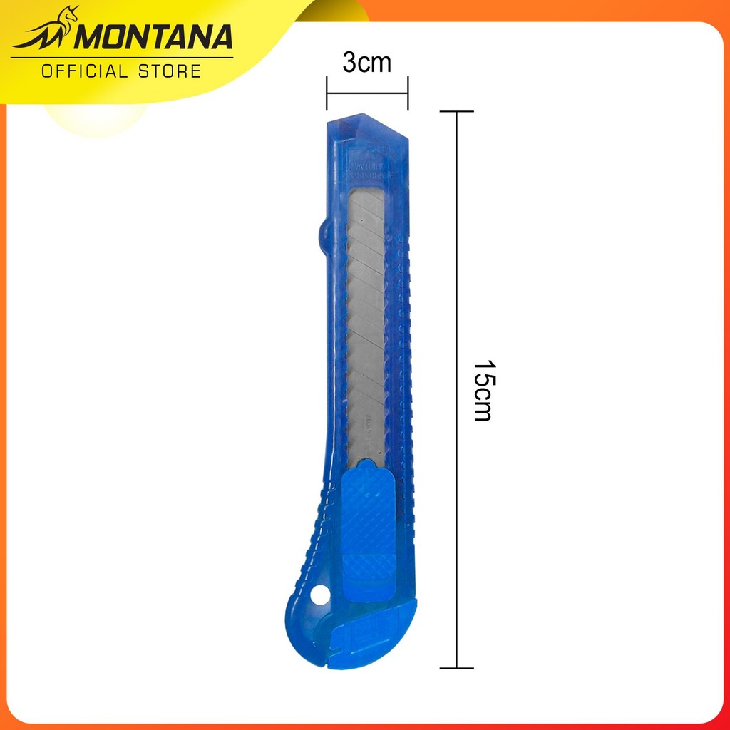 

MONTANA CUTTER PISAU PEMOTONG 15 X 3 CM BLADE KNIFE SERBAGUNA CT-700/RETAIL