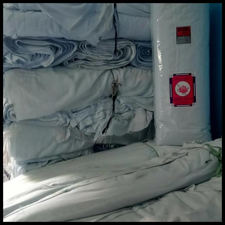 Terbaru Kain Kafan Mori Cap Bunga Mawar 1 Roll Panjang 50 Meter Lebar 150 Cm High Quality