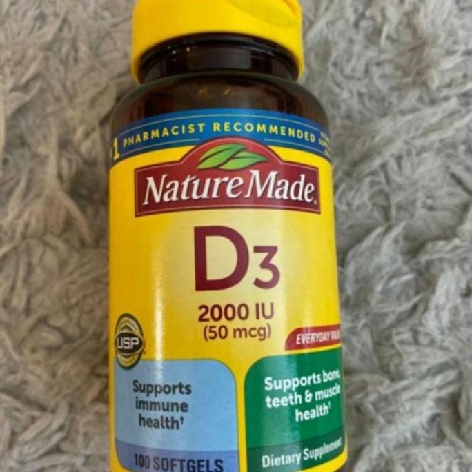 Nature Made Vitamin D3 Vit D3 Vitamin D Vit D 2000Iu 2000 Iu 100 Original Produk