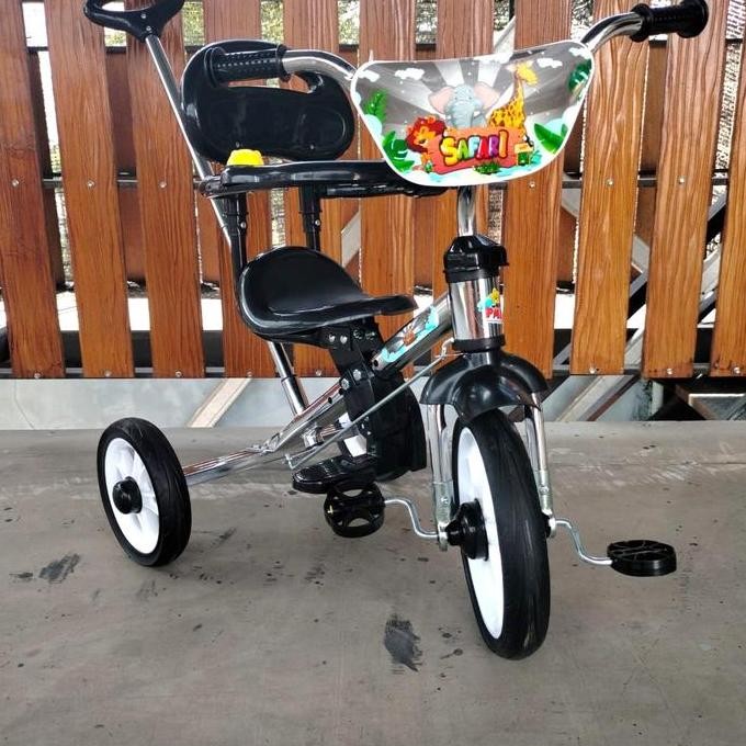 NEW!!! sepeda anak roda 3 PMB BMX safari 721 nikel black