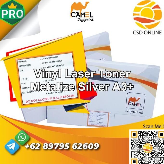 

Sticker Vinyl Laser Camel Digiprint Metalize Silver Co