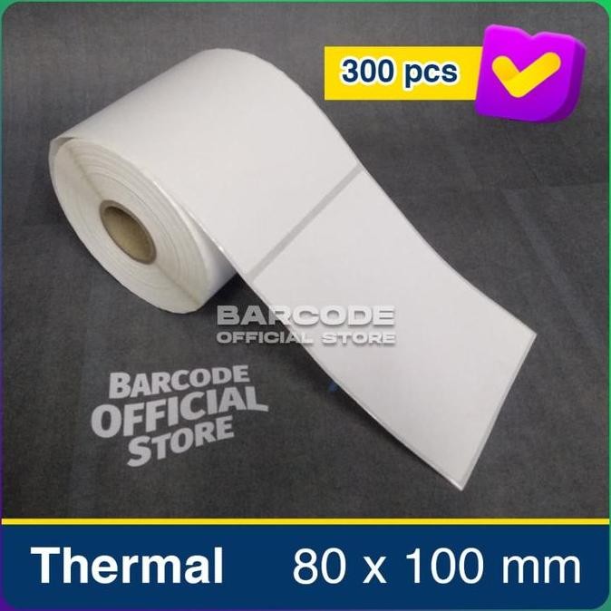 

Label Termal 80x100mm / 80 x 100 / 80x100 mm Isi 300 Pcs 1 Slop