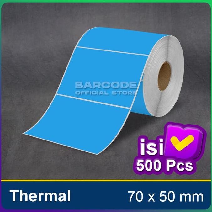 

Label Thermal Biru 70 x 50 / 70x50 mm / 70x50mm Bare 1 Line