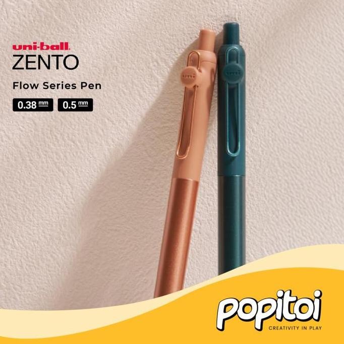 

BEBAS ONGKIR - UniBall Zento UBN-ZF Flow Ballpoint Pen 0.38 0.5 mm Pulpen Bolpoin Uni Ball