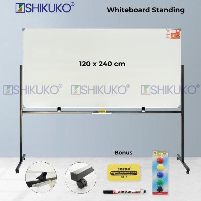 

NEW papan tulis standing - whiteboard magnet 120 x 240