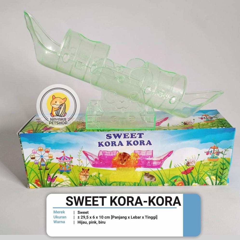Sweet Kora Kora Hamster Mainan Jungkat Jungkit Hewan Tupai Gerbil Bajing AST