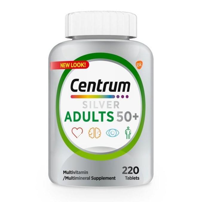 BEBAS ONGKIR - Centrum Silver Multivitamin Multimineral Adults 50 Plus 220 Tablet