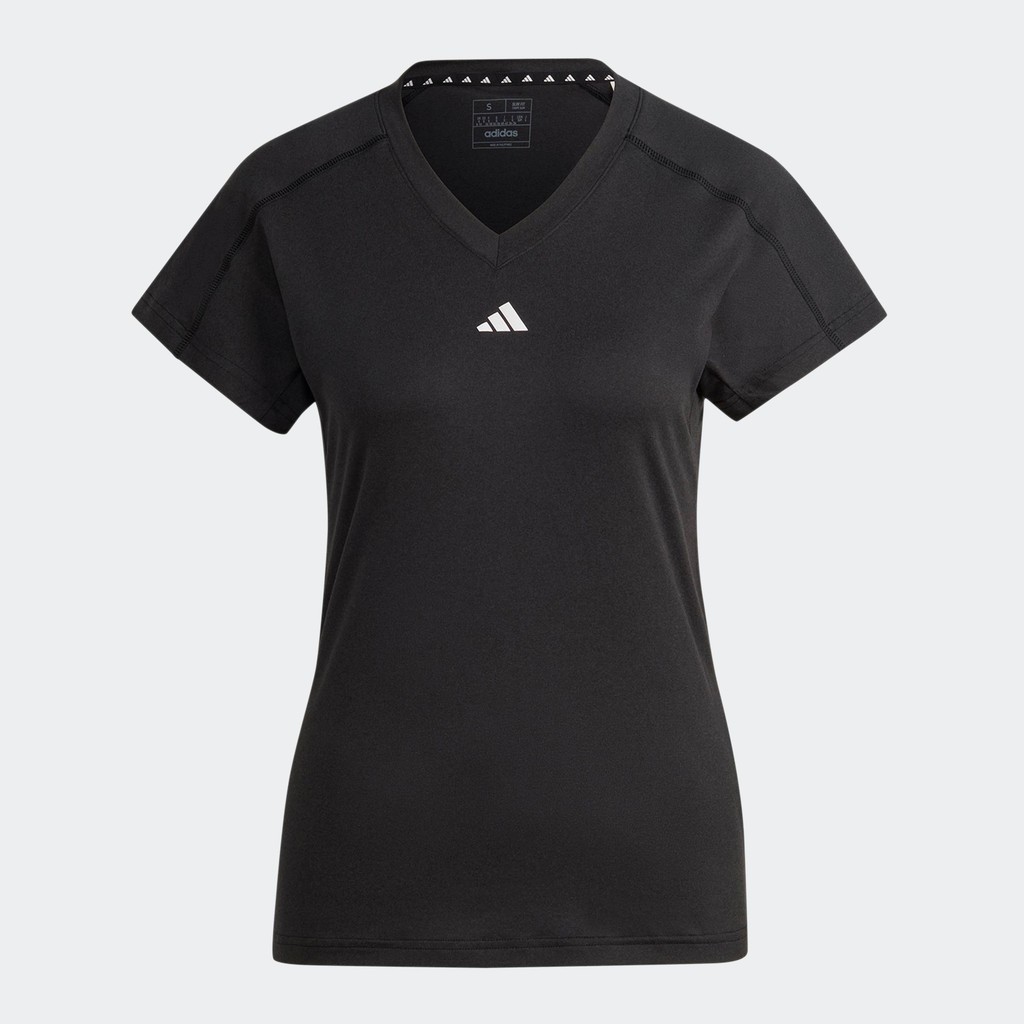 adidas Gym & Training AEROREADY Train Essentials Minimal Branding V-Neck Tee Women Black HN5543