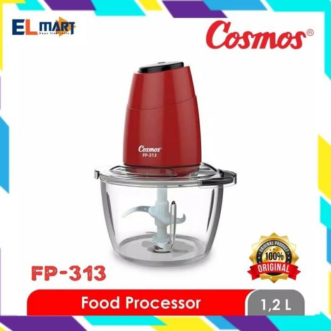COSMOS food processor FP 313  Pelumat Penggiling Bumbu Daging FP313 Chopper Gelas Kaca 1.2l FP-313