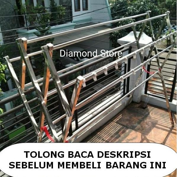 NEW Jemuran Stainless Steel Rubicon Kotak Tebal Premium jemuran baju