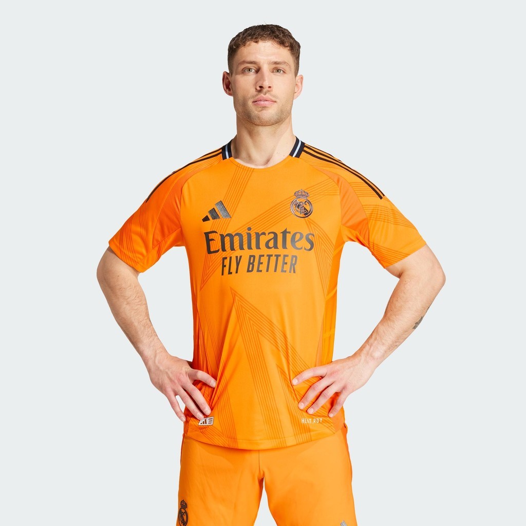 adidas Football Real Madrid 24/25 Away Authentic Jersey Men Orange IZ1642