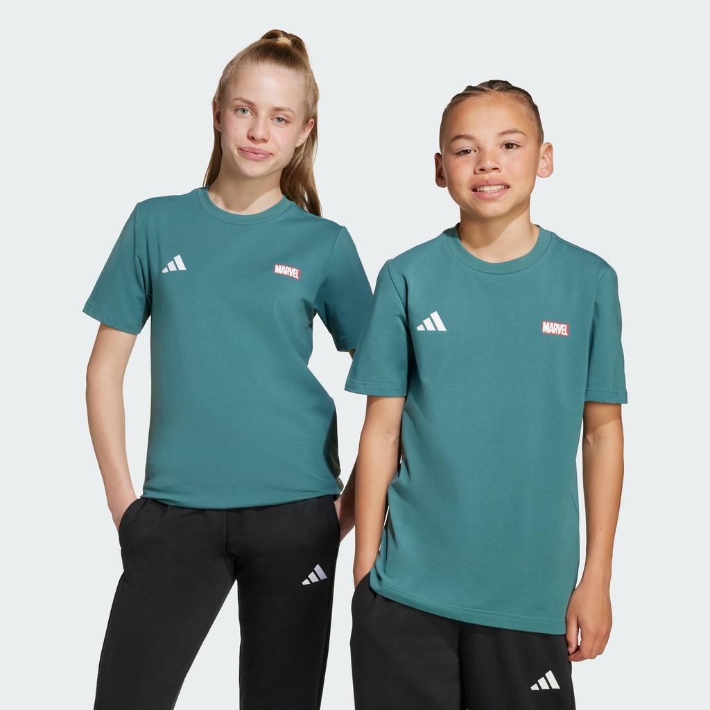 adidas Lifestyle adidas Marvel Spider-Man Graphics Tee Kids Unisex Green JL9184