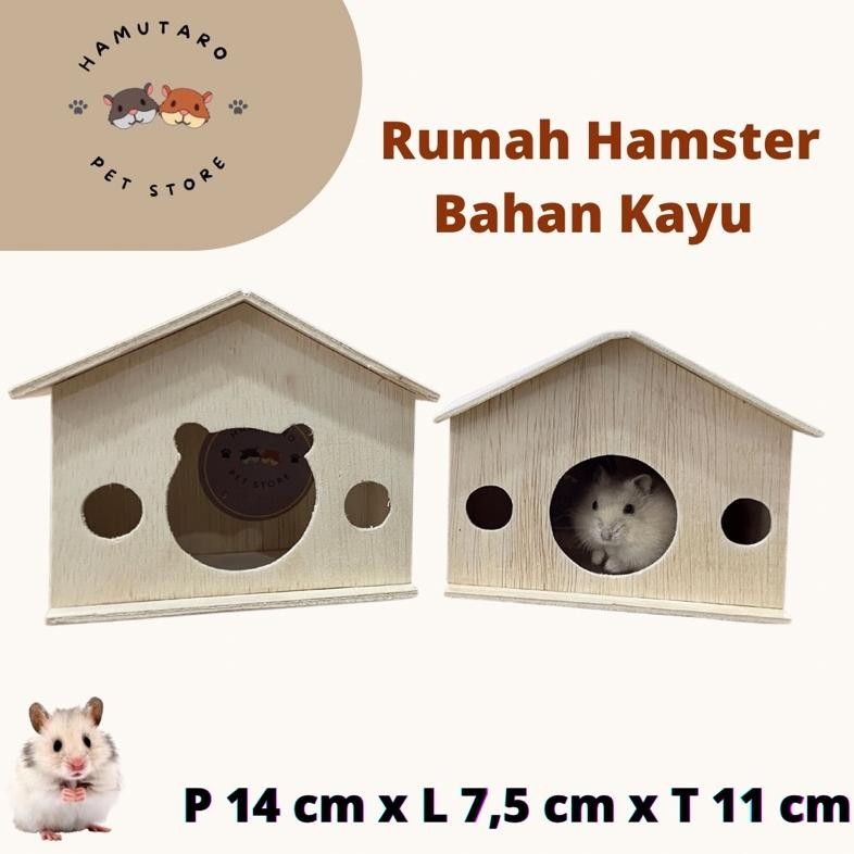 Rumah hamster lucu model kayu , Hamtaro Hamster House AST