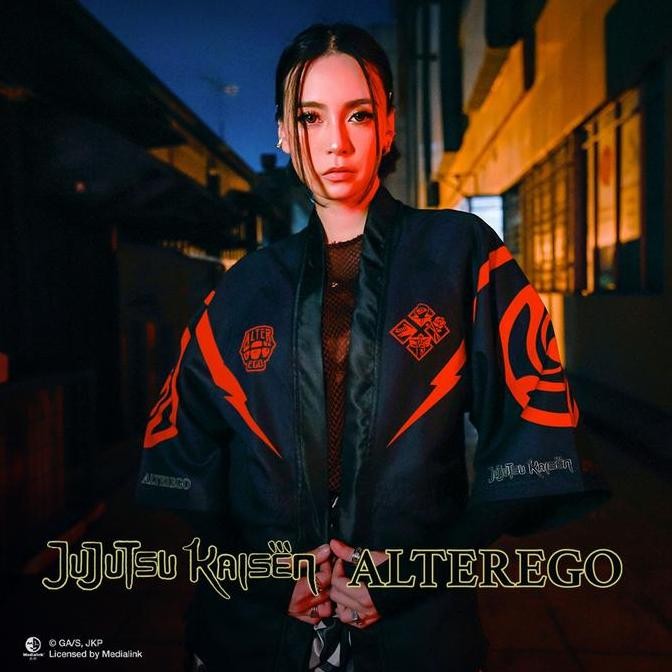 BEBAS ONGKIR - ALTER EGO X JUJUTSU KAISEN HAORI KIMONO BLACK RED