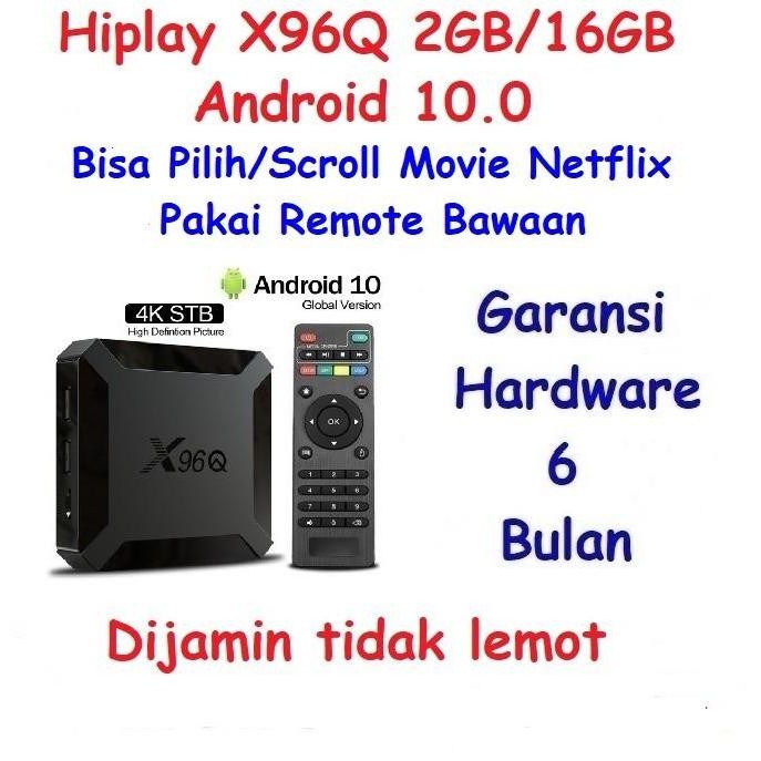 Hiplay X96Q 4K 30Fps 2Gb + 16Gb Android 10.0 Tv Box