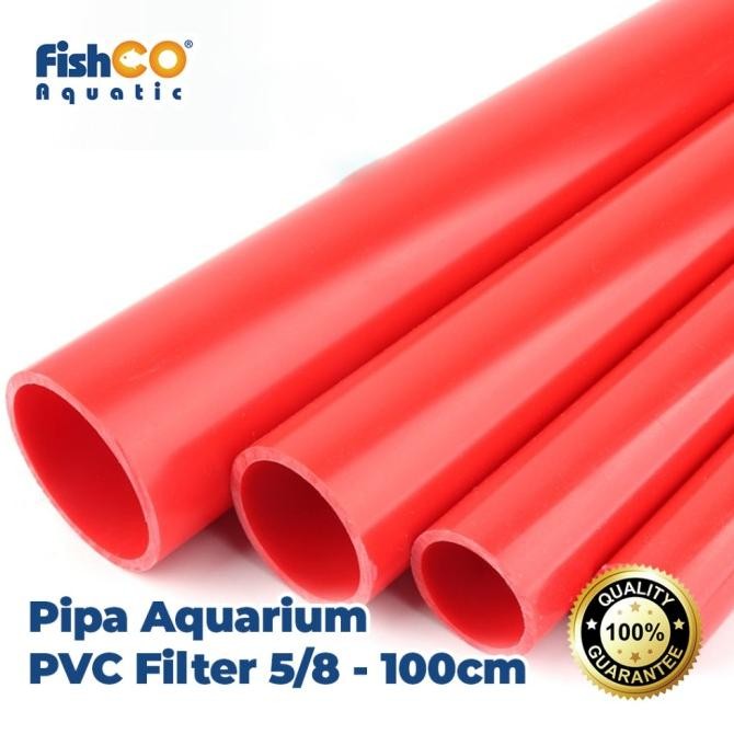 Pipa Aquarium Merah Filter Pvc 5/8 100Cm - 20 Batang