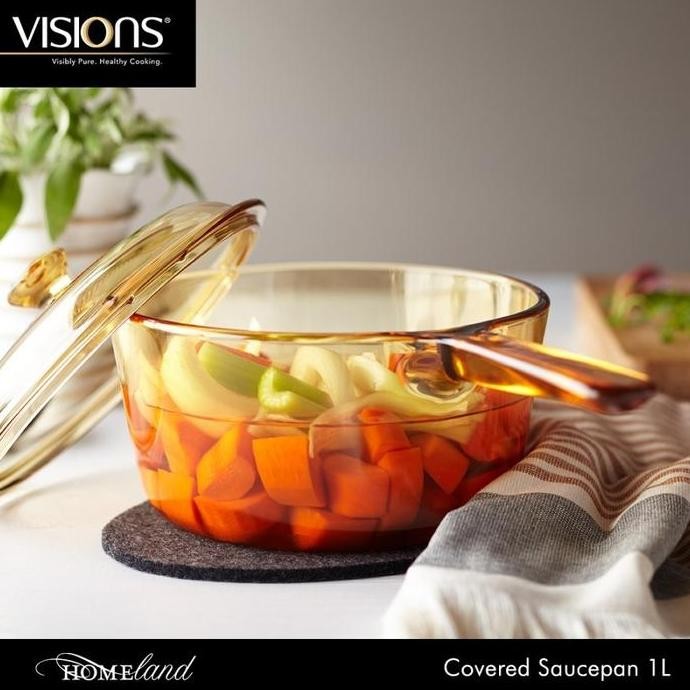 Ready Stock  Panci Kaca Visions Saucepan Panci Kaca Tempered Glass