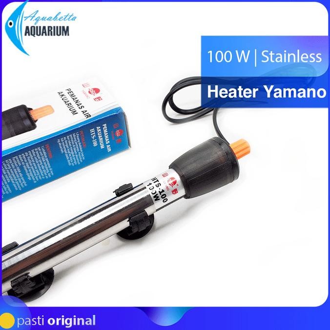Heater Aquarium 100 Watt Stainless Yamano Pemanas Air Heater Aquascape