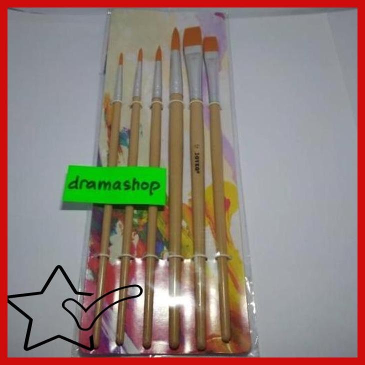 

[DMS] KUAS LUKIS CAT AIR MINYAK LANCIP ACRYLIC BRUSH PAINT SET 6 PCS