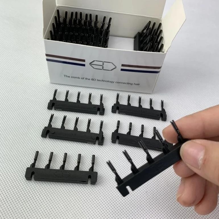 Second generation 6D-2 buckles hair Extension Clips for human Hair Extensions tools Black Brown Blon