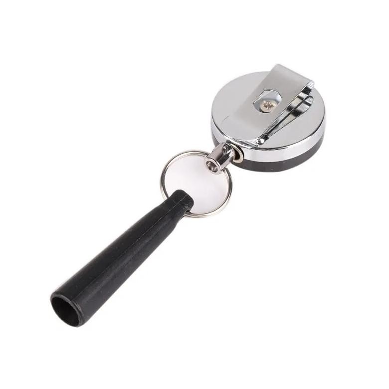 

Pen Pencil Holder Retractable Stainless Steel Silicone Abs Anti Lost Rope Key Ring Chain Belt Clip For Camping Hiking Traveling