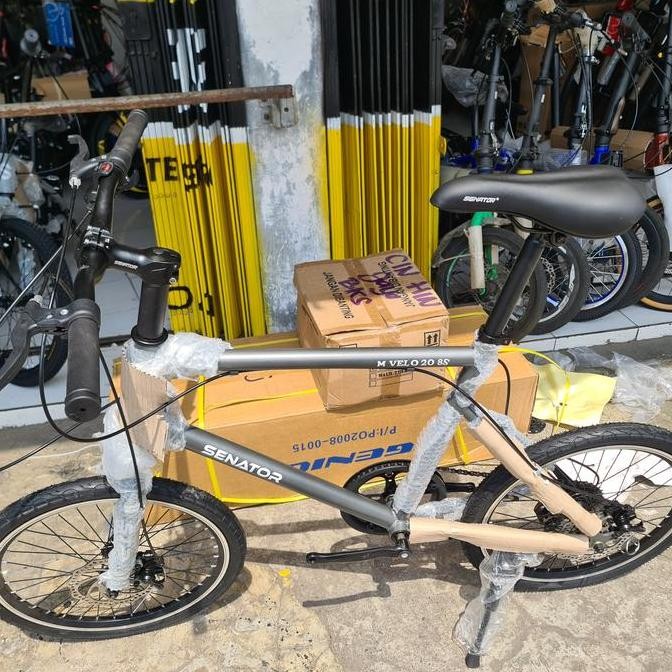 BEBAS ONGKIR - Sepeda Minivelo Senator New 8 speed rem cakram